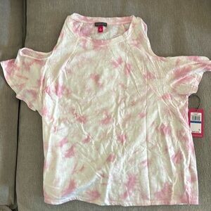 Vince Camuto Cold Shoulder Tye Dye Top